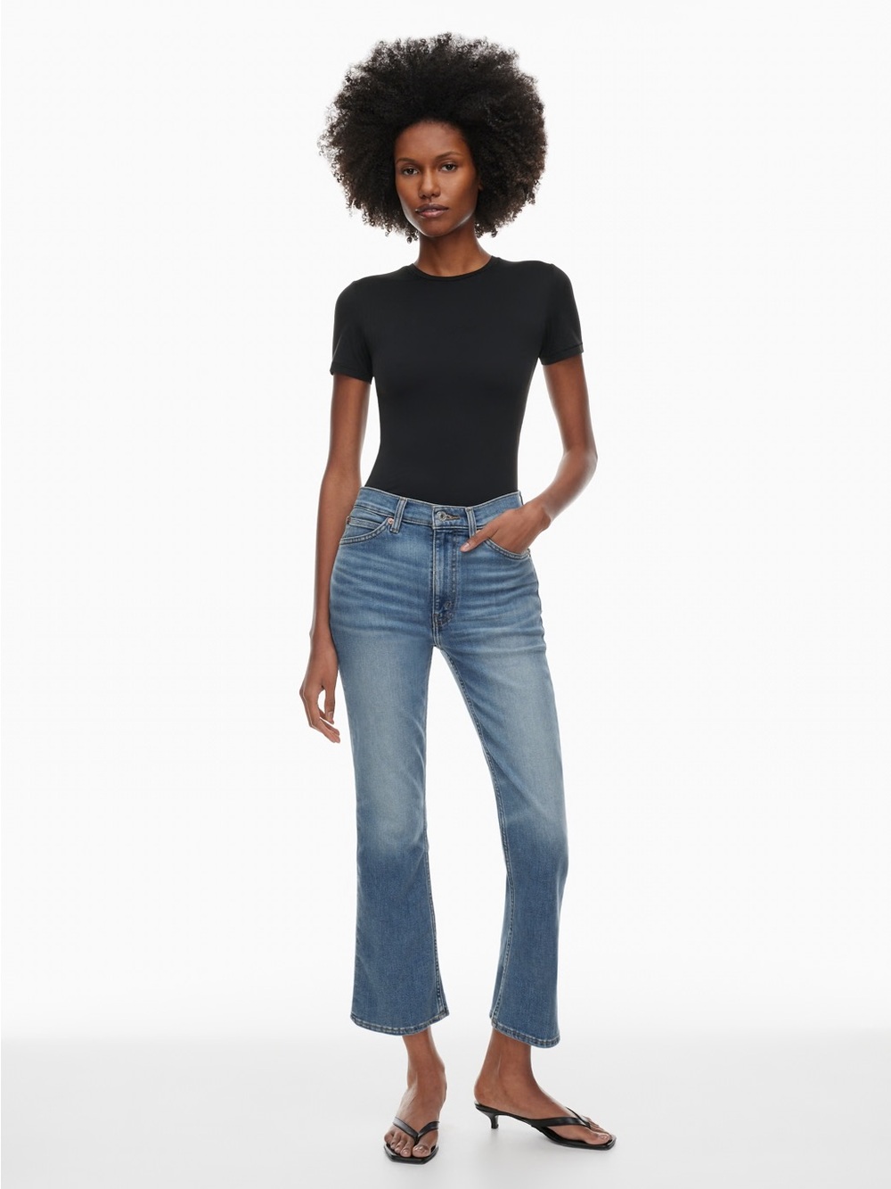 Re/Done Womens 28 70s Crop Boot Jeans High Rise